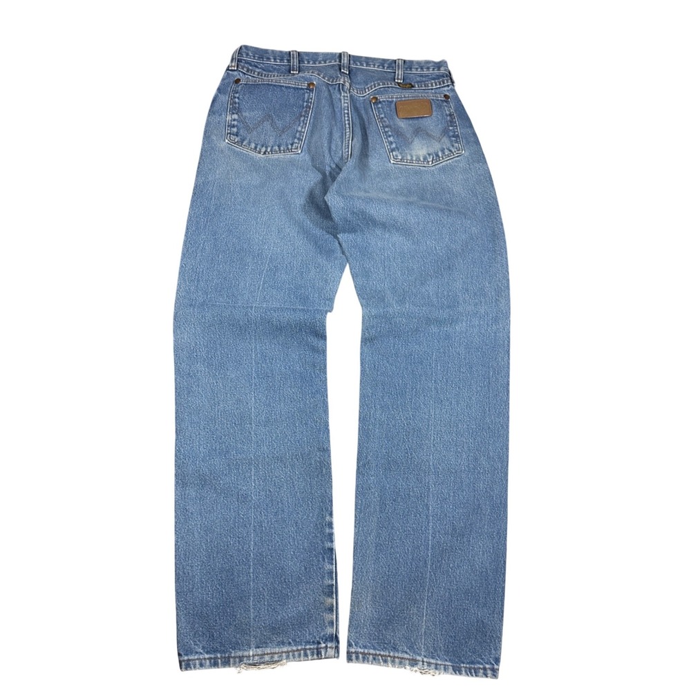 VTG Wrangler Cowboy Cut 13MWZ Made in USA Jeans Medium Wash Straight Leg *31x31